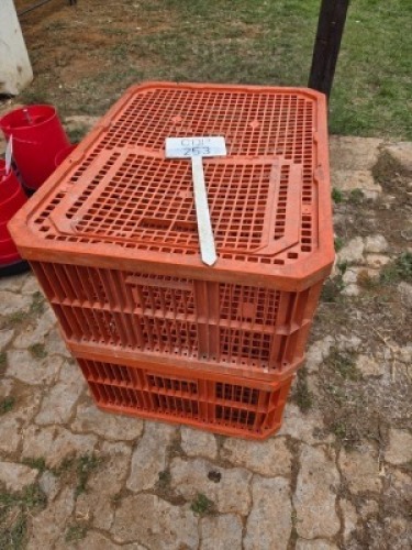 2 X CHICKEN CRATES FAR THE BEST (Per animal to take the lot)
