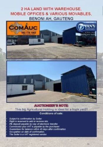 1 x PROPERTY Agricultural Holding 240, Benoni Agricultural Holdings, Registration Division IR, Gauteng Province &plusmn; 2,0290 ha