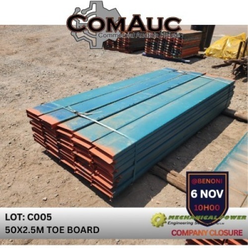 50 X 2.5M TOE BOARD (Pay per Lot)