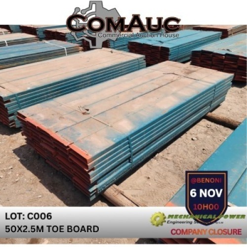 50 X 2.5M TOE BOARD (Pay per Lot)
