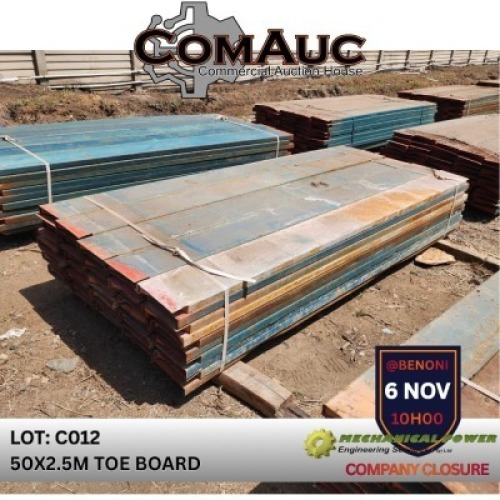 50 X 2.5M TOE BOARD (Pay per Lot)