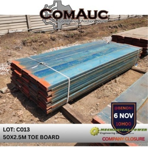 50 X 2.5M TOE BOARD (Pay per Lot)