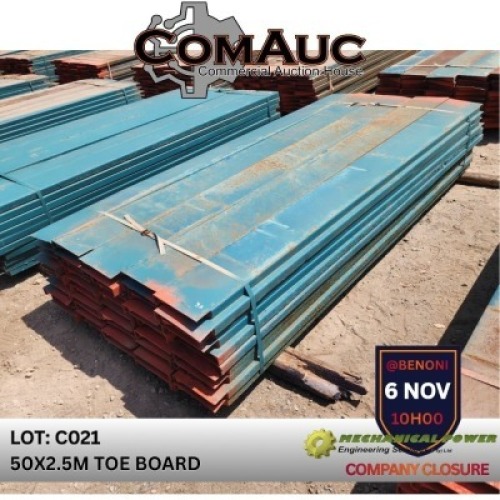 50 X 2.5M TOE BOARD (Pay per Lot)