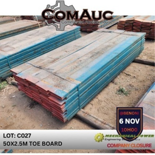 50 X 2.5M TOE BOARD (Pay per Lot)