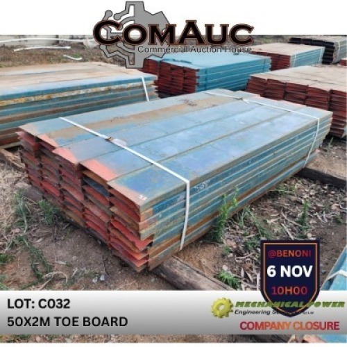 50 X 2.0M TOE BOARD (Pay per Lot)