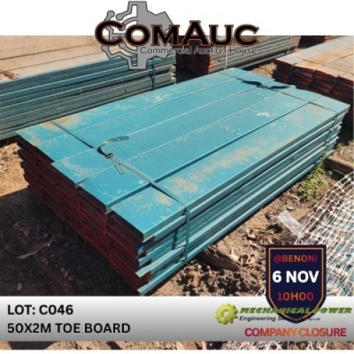 50 X 2.0M TOE BOARD (Pay per Lot)