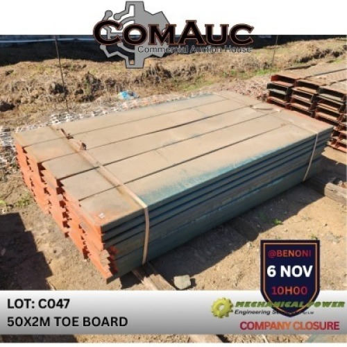 50 X 2.0M TOE BOARD (Pay per Lot)