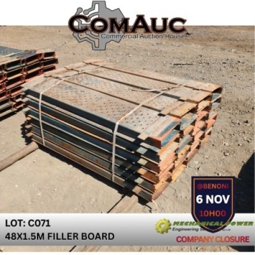 48 X 1.5M FILLER BOARD (Pay per Lot)