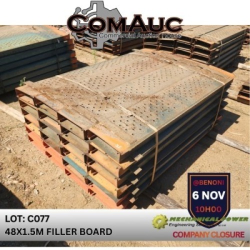 48 X 1.5M FILLER BOARD (Pay per Lot)