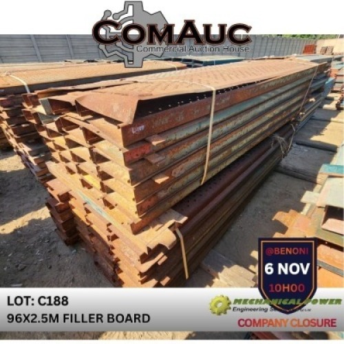 96 X 2.5M FILLER BOARD (Pay per Lot)