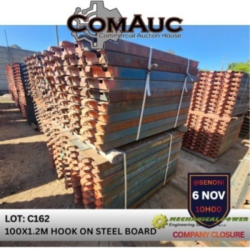 100 X 1.2M HOOK ON STEEL BOARD (Pay per Lot)