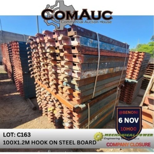 100 X 1.2M HOOK ON STEEL BOARD (Pay per Lot)
