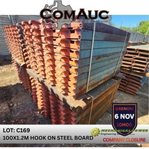 100 X 1.2M HOOK ON STEEL BOARD (Pay per Lot)