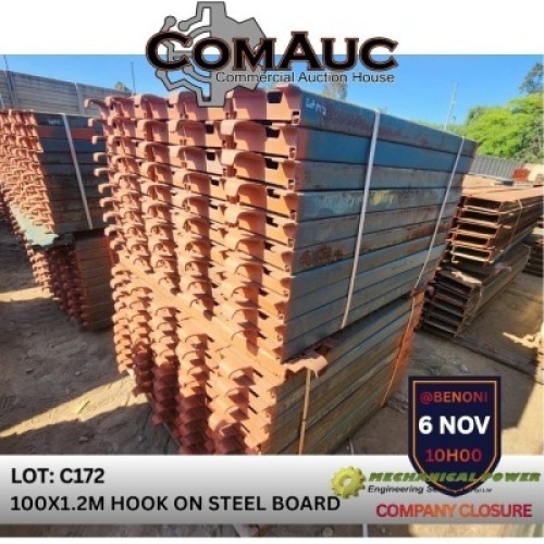 100 X 1.2M HOOK ON STEEL BOARD (Pay per Lot)