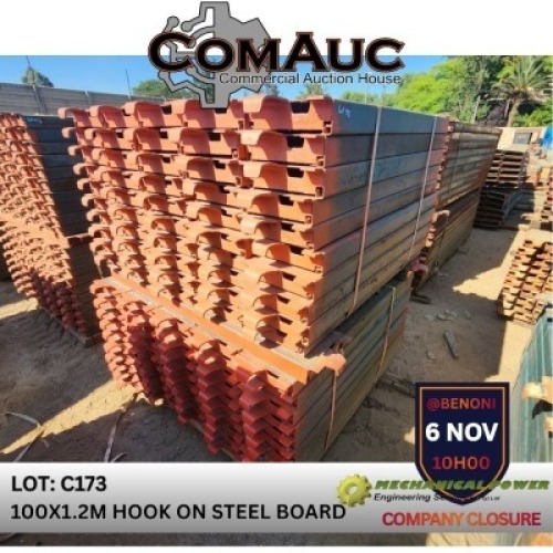 100 X 1.2M HOOK ON STEEL BOARD (Pay per Lot)