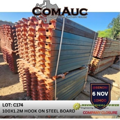 100 X 1.2M HOOK ON STEEL BOARD (Pay per Lot)