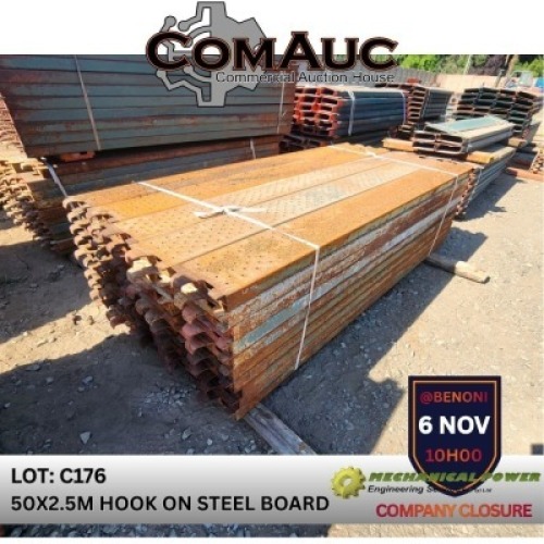 100 X 2.5M HOOK ON STEEL BOARD (Pay per Lot)