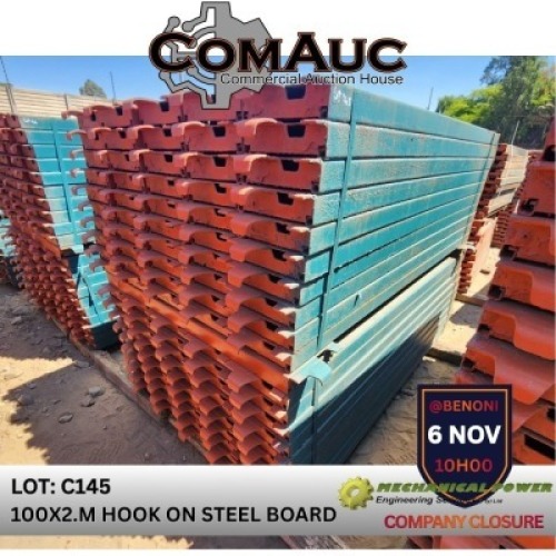 100 X 2.0M HOOK ON STEEL BOARD (Pay per Lot)