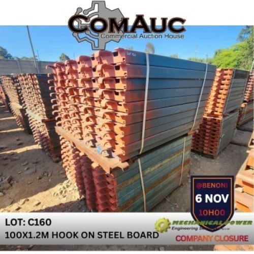 100 X 1.2M HOOK ON STEEL BOARD (Pay per Lot)