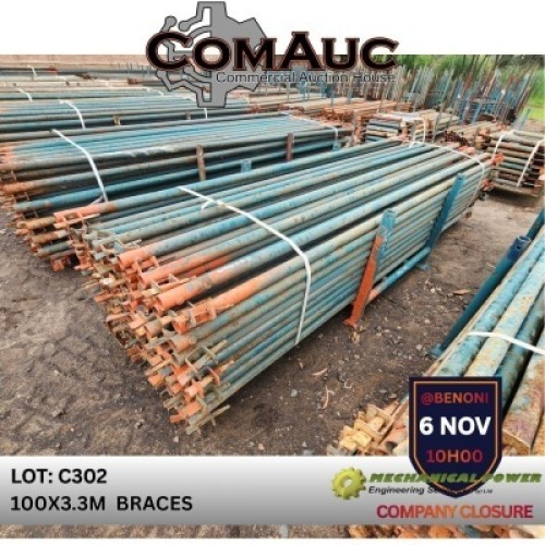 100 X 3.3M BRACES (Pay per Lot)