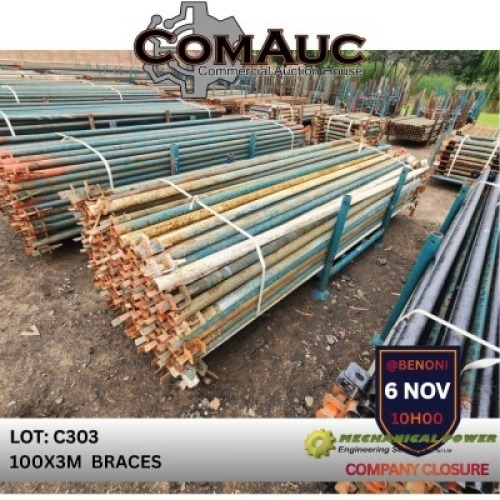 100 X 3.0M BRACES (Pay per Lot)