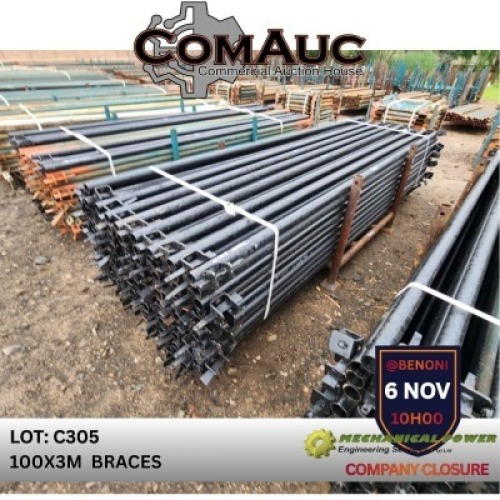 100 X 3.0M BRACES (Pay per Lot)