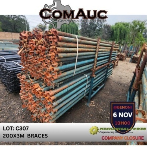 200 X 3.0M BRACES (Pay per Lot)