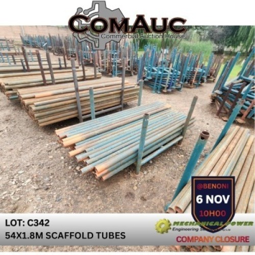 54 X 1.8M SCAFFOLD TUBES (Pay per Lot)