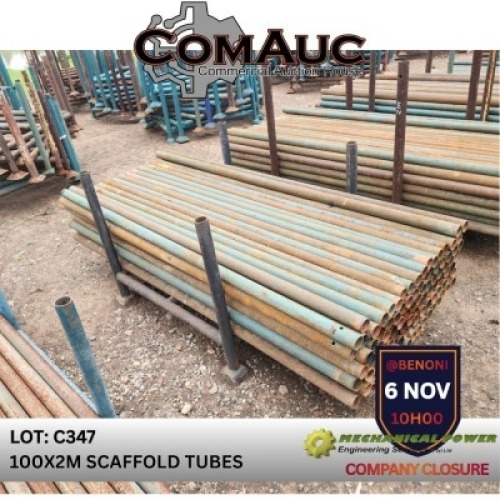 100 X 2.0M SCAFFOLD TUBES (Pay per Lot)