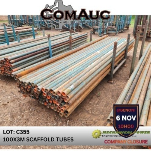 100 X 3.0M SCAFFOLD TUBES (Pay per Lot)