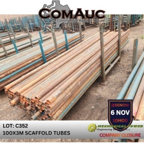 100 X 3.0M SCAFFOLD TUBES (Pay per Lot)