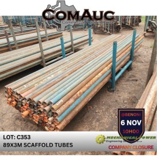 89 X 3.0M SCAFFOLD TUBES (Pay per Lot)