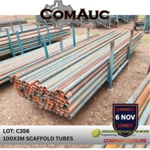 100 X 3.0M SCAFFOLD TUBES (Pay per Lot)