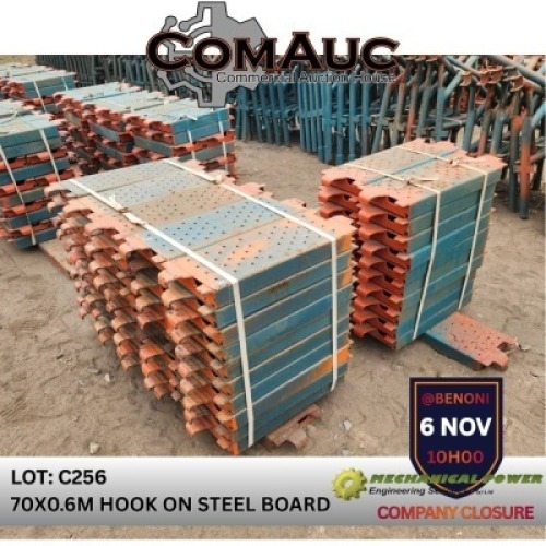 70 X 0.6M HOOK ON STEEL BOARD (Pay per Lot)