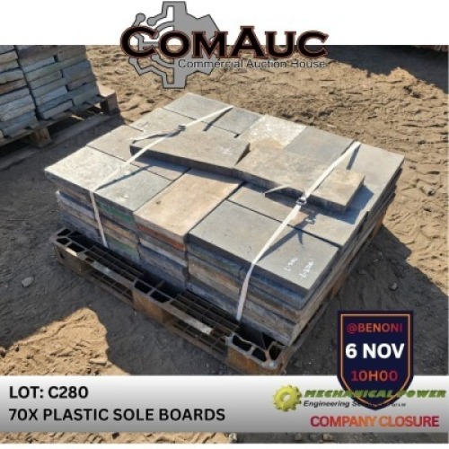 70 X PLASTIC SOLE BOARDS (Pay per Lot)