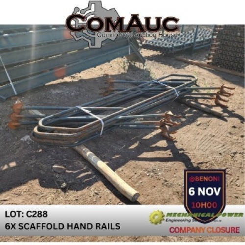 6 X SCAFFOLD HAND RAILS (Pay per Lot)