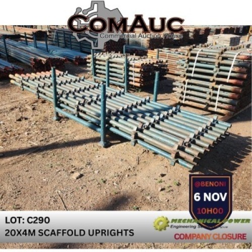 20 X 4.0M SCAFFOLD UPRIGHTS (Pay per Lot)