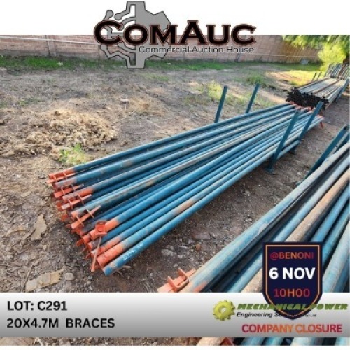 20 X 4.7M BRACES (Pay per Lot)