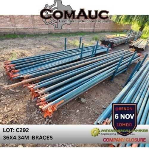 36 X 4.34M BRACES (Pay per Lot)