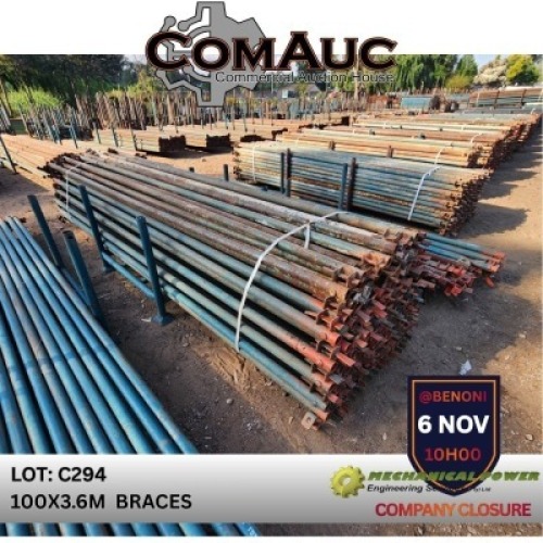 100 X 3.6M BRACES (Pay per Lot)