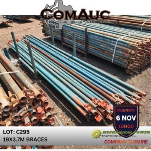 19 X 3.7M BRACES (Pay per Lot)