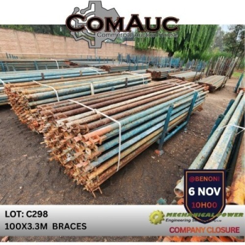 100 X 3.3M BRACES (Pay per Lot)