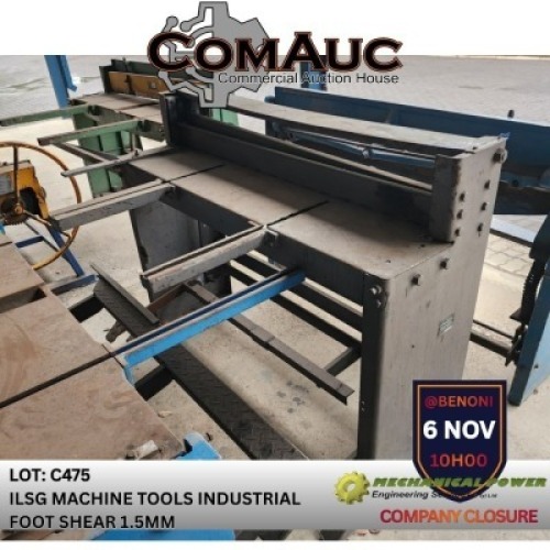 1 X LSG MACHINE TOOLS INDUSTRIAL FOOR SHEAR 1.5MM (Pay per Lot)