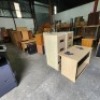 VARIOUS WOOD AND STEEL OFFICE CUPBOARDS - 4