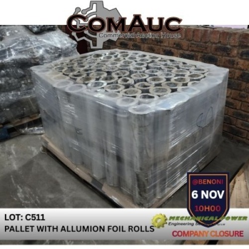 1 X PALLET WITH ALLUMINIUM ROLLS