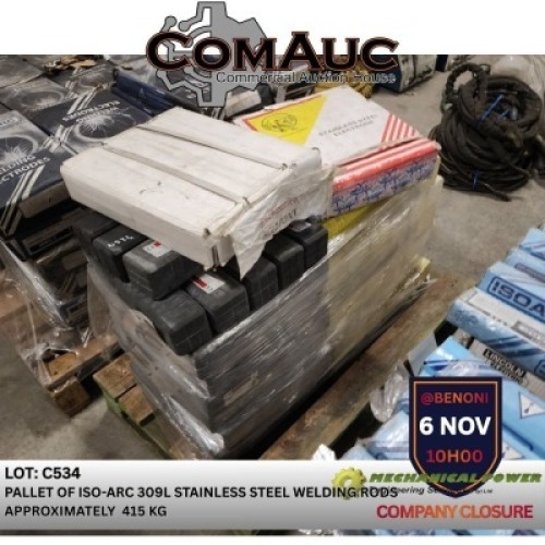 1 X PALLET OF ISO-ARC 309L STAINLESS STEEL WELDING ROD APPROXIMATELY 415KG (Pay per Lot)