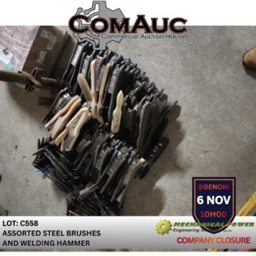 ASSORTED STEEL BRUSHES AND WELDING HAMMER (Pay per Lot)