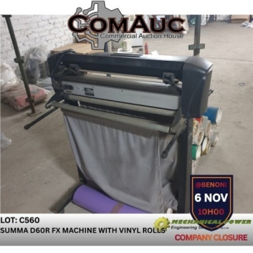 SUMMA D60R FX MACHINE WITH VINYL ROLLS (Pay per Lot)