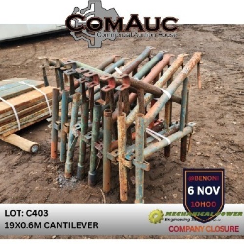19 X 0.6M CANTILEVER (Pay per Lot)