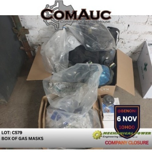 1 X BOX OF GAS MASKS